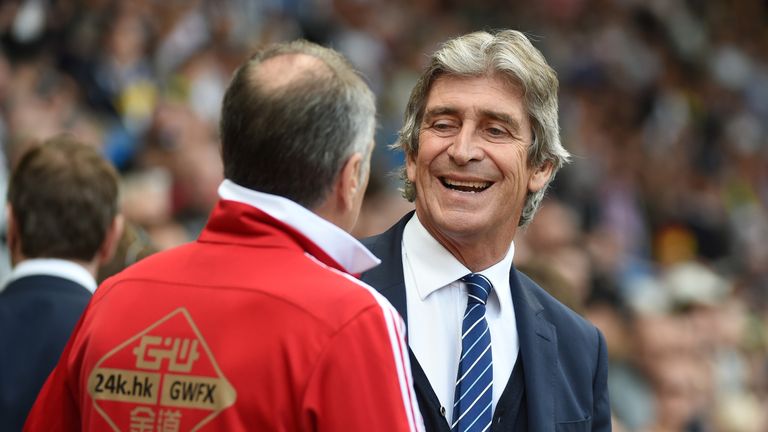 Francesco Guidolin greets Manuel Pellegrini