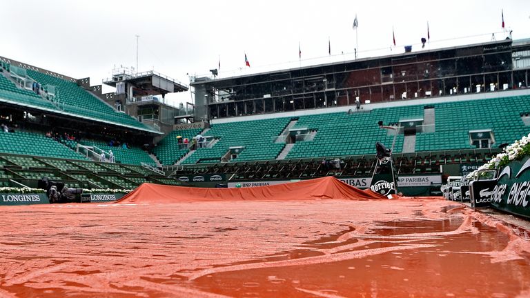 Prolonged heavy rain prevents play from starting