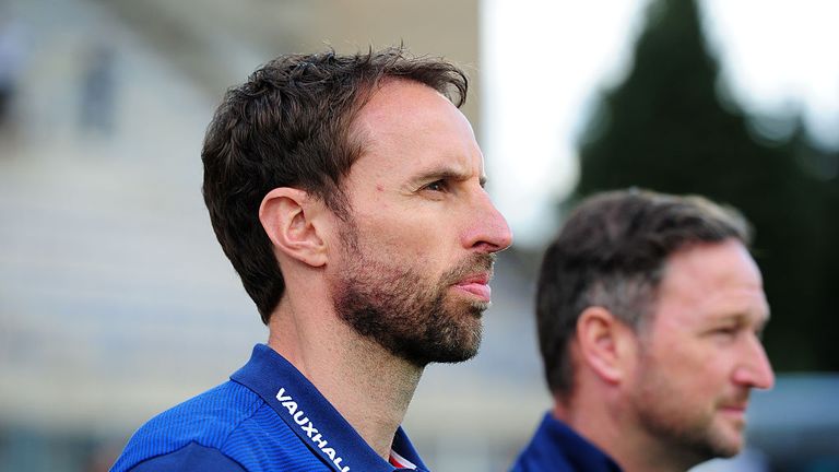 AVIGNON, FRANCE - MAY 29: Gareth Southgate, Coach of England during the Final of the Toulon Tournament between England and France at Parc Des Sports on May