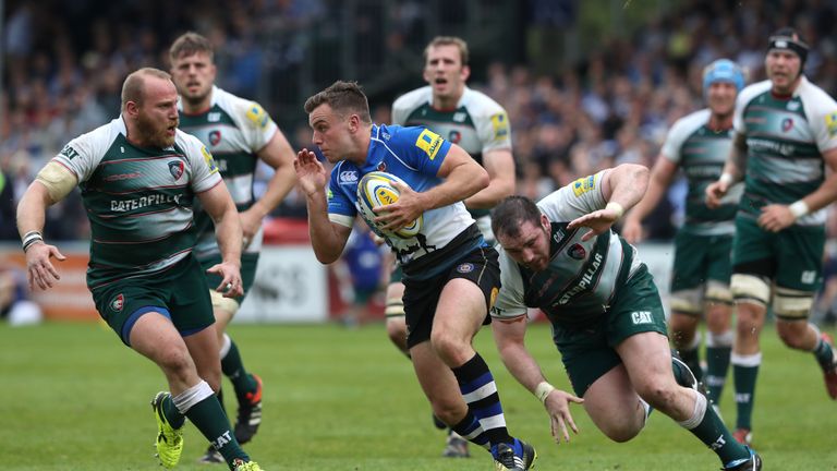  George Ford of Bath breaks with the ball 