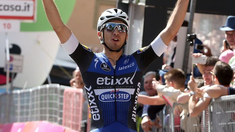 Gianluca Brambilla wins stage eight of the 2016 Giro d'Italia