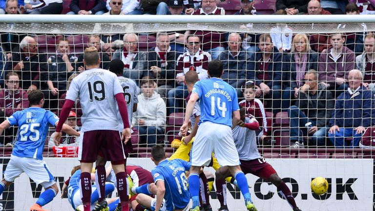 Graham Cummins makes it 2-0 to St Johnstone against Hearts