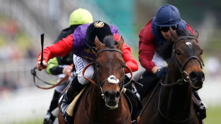 Dartmouth, ridden by Ryan Moore, wins the Boodles Diamond Ormonde Stakes at Chester.