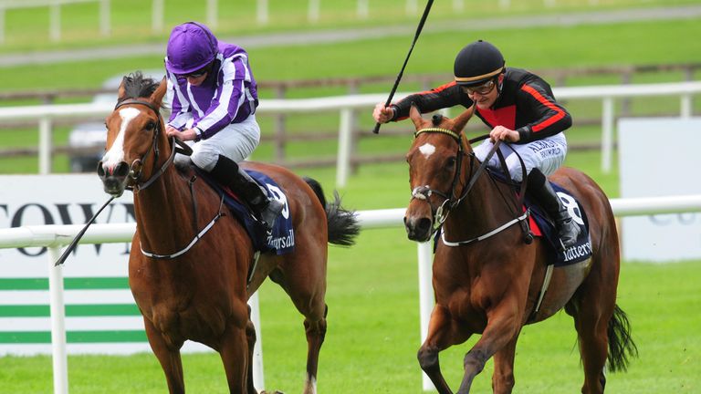 Jet Setting and Shane Foley just get the better of Minding and Ryan Moore after a cracking battle for the Tattersalls 1,000 Guineas at the Curragh.