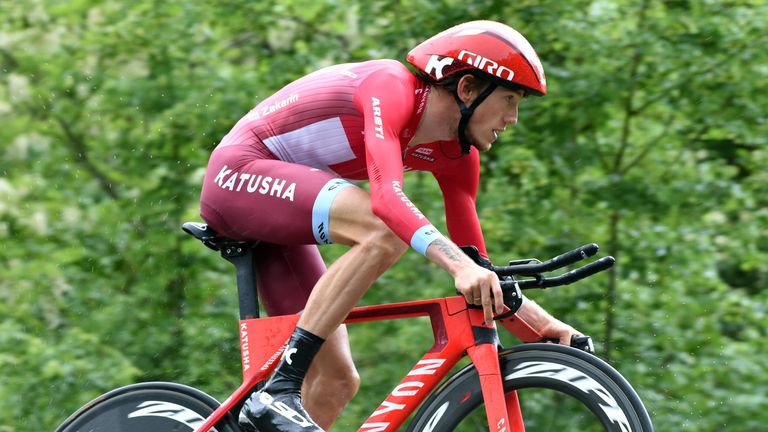 Ilnur Zakarin on stage nine of the 2016 Giro d'Italia