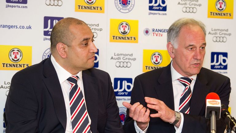 Imran Ahmad (left) and Charles Green (right) are two of the men Rangers have launched legal proceedings against