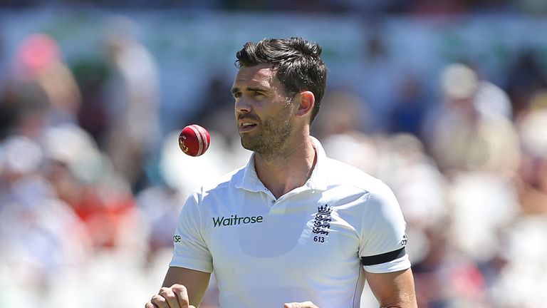 James Anderson of England during day 2 of the 2nd Test match between South Africa and England