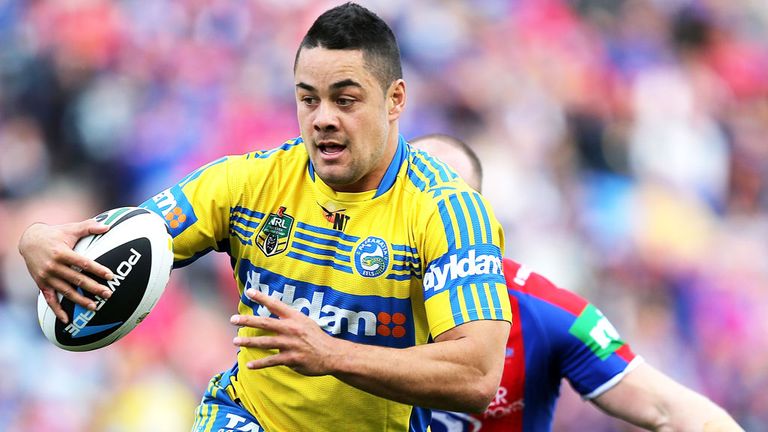 Jarryd Hayne playing for the Parramatta Eels in 2014