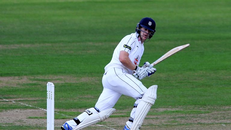 Jimmy Adams of Hampshire flicks the ball during the County Championship match between Hampshire and Yorkshire