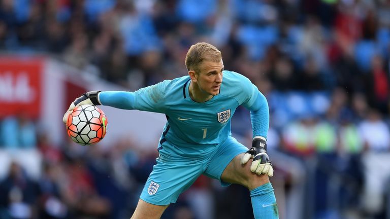 MANCHESTER, ENGLAND - MAY 22:  Joe Hart of England in action during the International Friendly match between England and Turkey at Etihad Stadium on May 22
