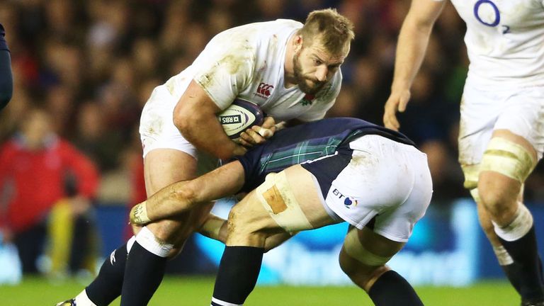 Joe Marler playing for England against Scotland in the Six Nations