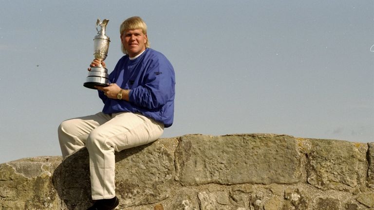 23 Jul 1995:  John Daly of the USA holds the Claret Jug after the British Open at St Andrews Golf Club in Fife, Scotland. Daly won the event with a score o
