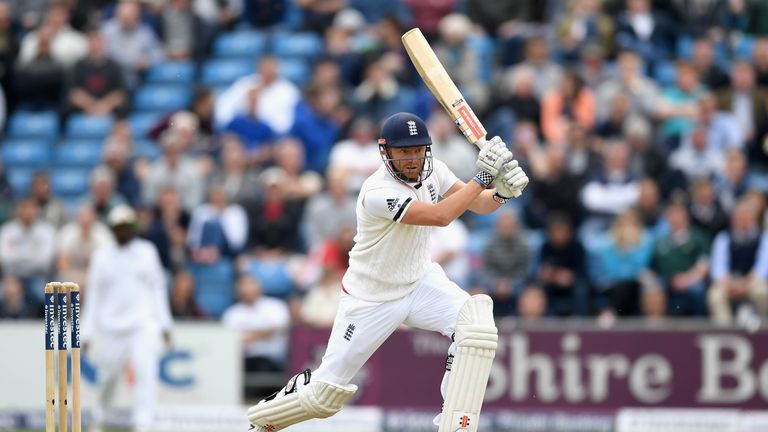 Jonathan Bairstow of England bats during day one of the 1st Investec Test match at Headingley on May 19, 2016 in Leeds, England