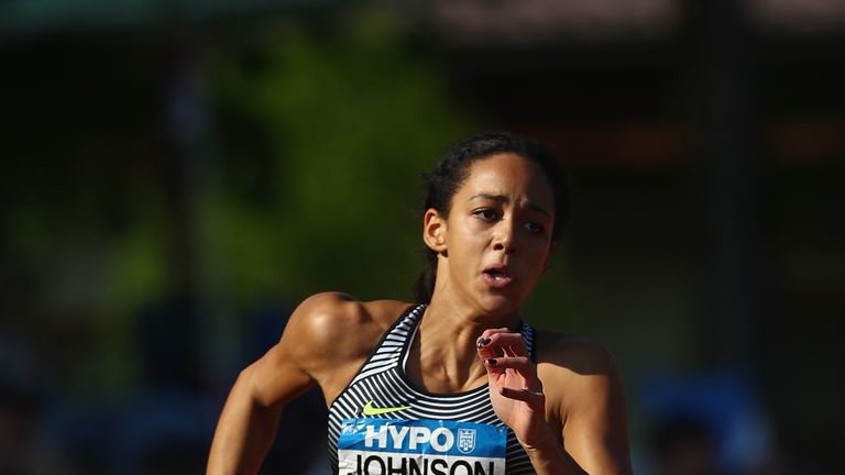 Katarina Johnson-Thompson in action during the Hypomeeting in Gotzis