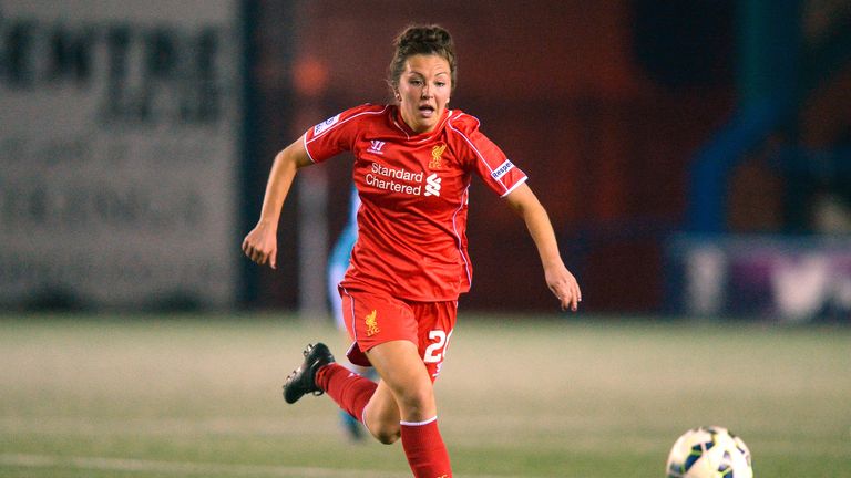 Liverpool Ladies Katie Zelem in action during the FA Women's Super League match against Sunderland Ladies. 