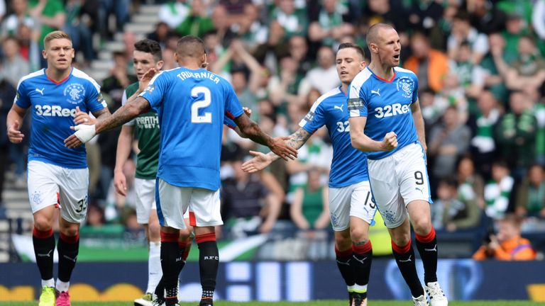 Kenny Miller goal celeb, Rangers v Hibernian, Scottish Cup final, Hampden