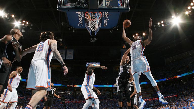 Kevin Durant finished with 37 points as Oklahoma sealed a Western Conference finals spot