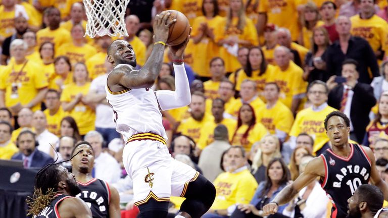 LeBron James of Cleveland starred in the win over Toronto
