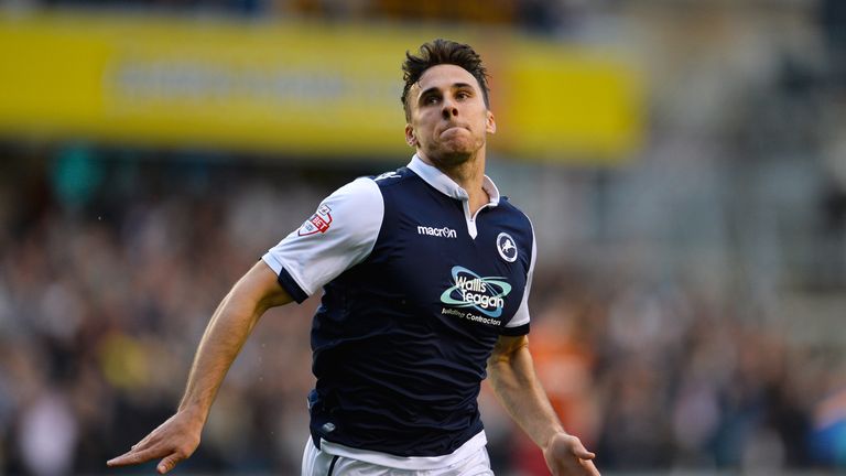 Lee Gregory of Millwall celebrates 