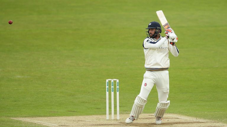 Liam Plunkett bats during day three of the Specsavers County Championship Division One match between Yorkshire and Lancashire