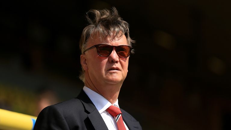 Louis van Gaal basked in the sunshine ahead of Manchester United's clash with Norwich City 