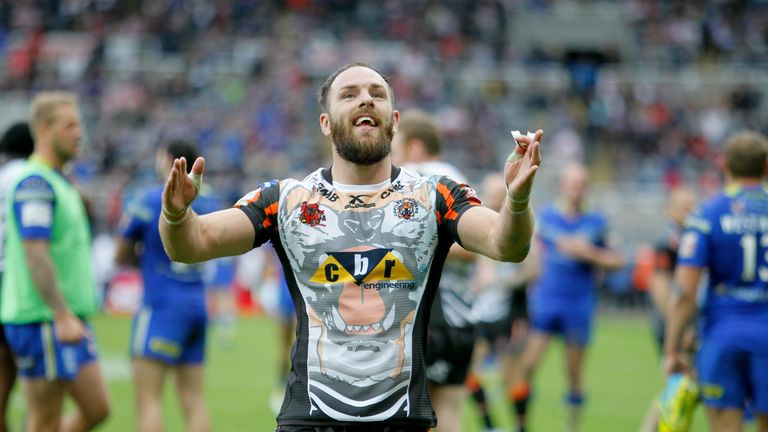 Luke Gale celebrates Castleford's victory over Warrington