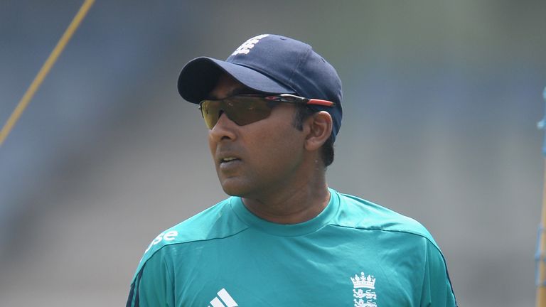 ECB batting consultant Mahela Jayawardene during a nets session at Wankhede Stadium on March 11, 2016 in Mumbai