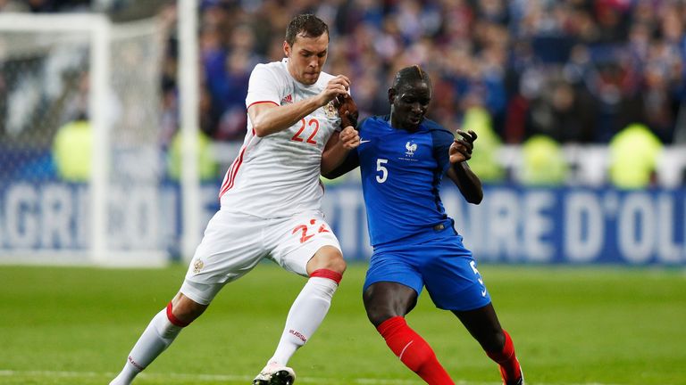 Liverpool defender Mamadou Sakho (right) will not play at Euro 2016 after being left out of the France squad
