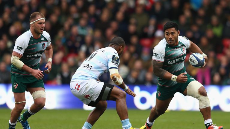 Manu Tuilagi (R) picked up the injury whilst playing Racing 92