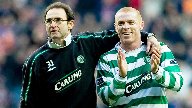 Irish duo Martin O'Neill (l) and Neil Lennon were both successful Celtic managers