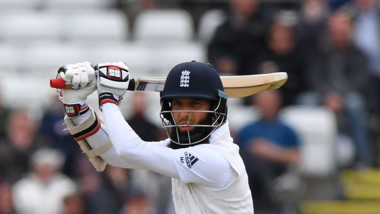 England batsman Moeen Ali picks up some runs during day one of the 2nd Investec Test match between England and Sri Lanka