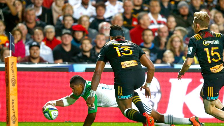 Naholo scored two tries for the Highlanders 