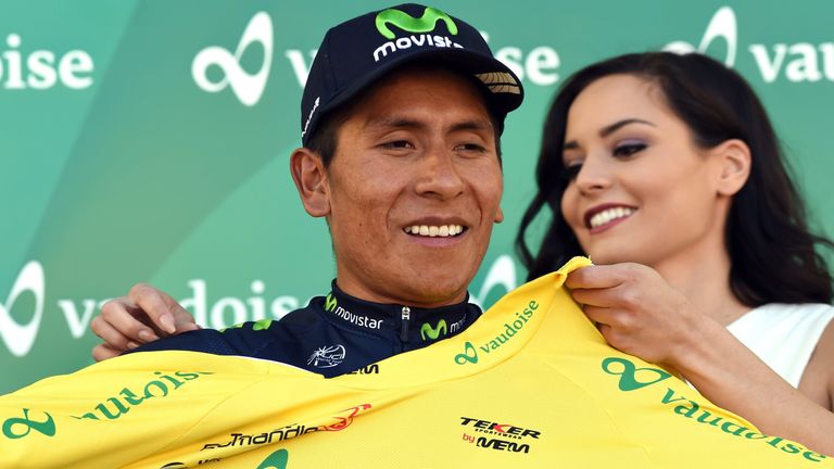 Nairo Quintana on stage three of the 2016 Tour de Romandie