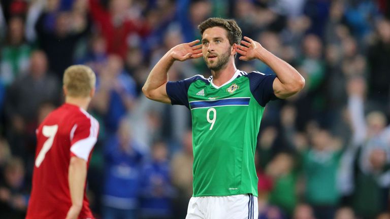 Northern Ireland's Will Grigg celebrates 