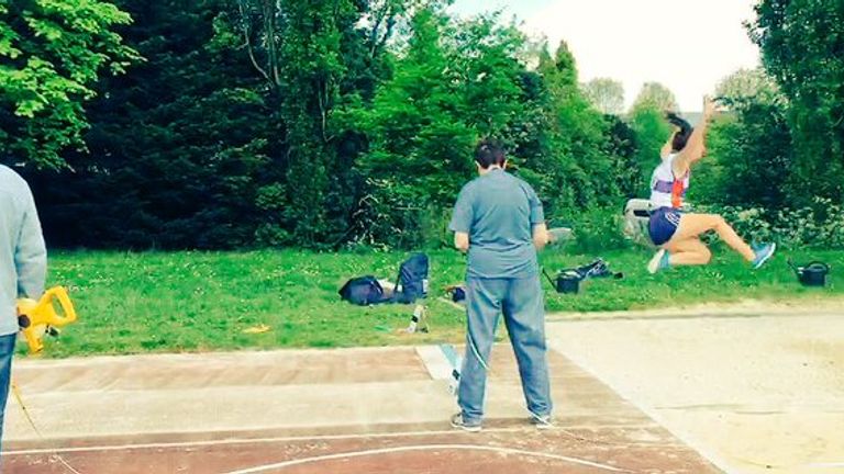 Paralympian Olivia Breen gets leaping in her season opener