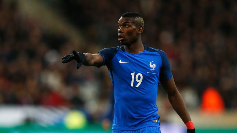PARIS, FRANCE - MARCH 29:  Paul Pogba of France in action 