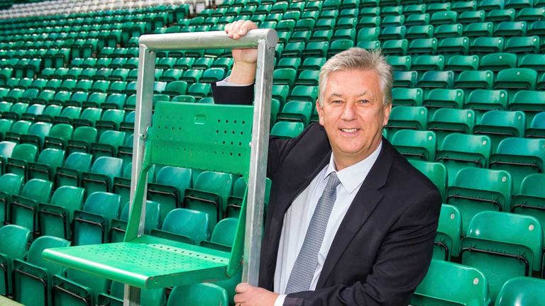 Peter Lawwell Celtic chief executive safe standing 'rail seat'