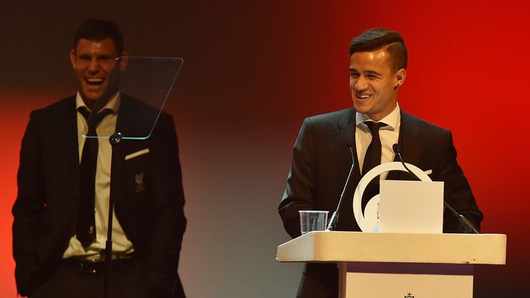 Philippe Coutinho at the Liverpool FC End of Season Awards