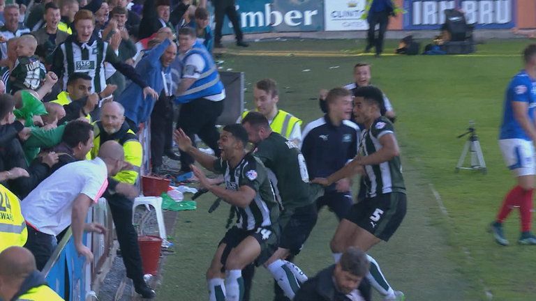 Pandemonium as Plymouth secured their League Two play-off final spot due to a last minute winner
