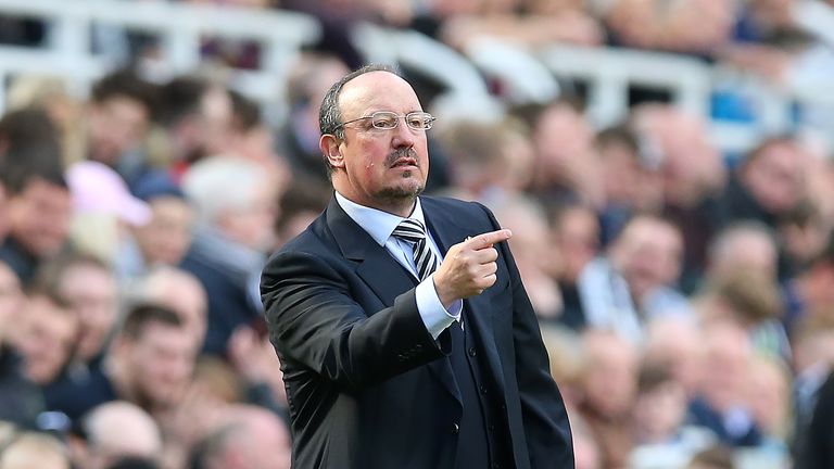Rafa Benitez Newcastle United's manager reacts during the Premier League win over Crystal Palace