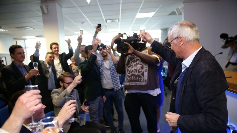 Claudio Ranieri has proved highly popular with the press during Leicester's title-winning season