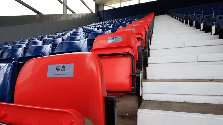 96 blue seats have been replaced with red ones in the away end at The Hawthorns for the visit of Liverpool to West Brom