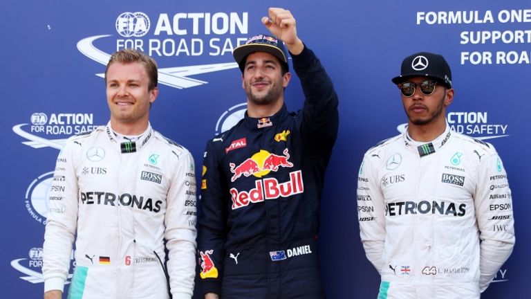 Daniel Ricciardo alla prima pole della carriera, nel GP di Monaco (Foto Getty)