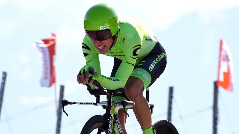 Rigoberto Uran on stage three of the 2016 Tour de Romandie