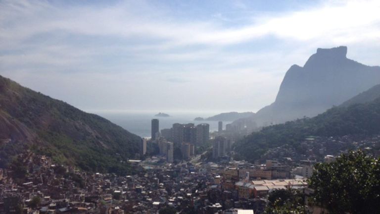 View from Rocinha favela in Rio de Janeiro