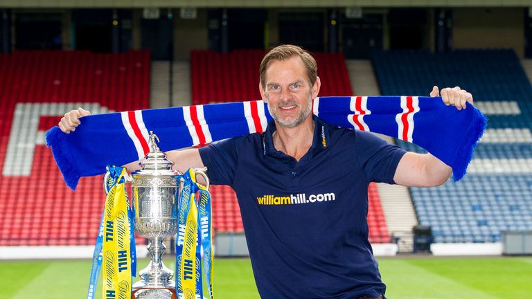 Former Rangers player Ronald De Boer at media day ahead of Scottish Cup final