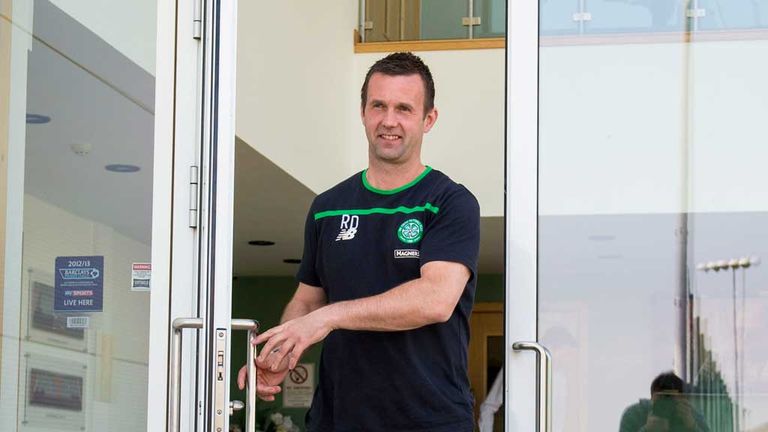 Ronny Deila goes through the exit door one last time at Celtic training ground