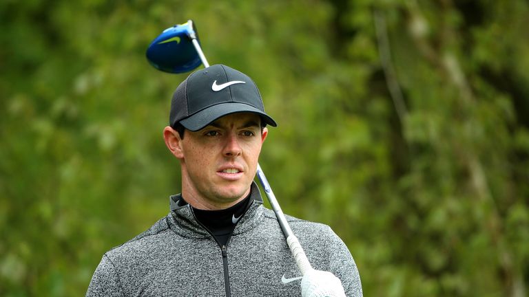 STRAFFAN, IRELAND - MAY 18:  Rory McIlroy of Northern Ireland looks down the 2nd hole during a Pro-Am round prior to the start of the Dubai Duty Free Irish