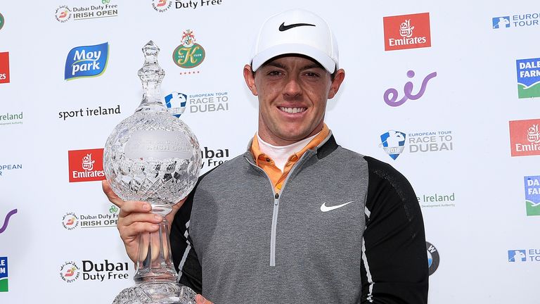 Rory McIlroy with the Irish Open trophy