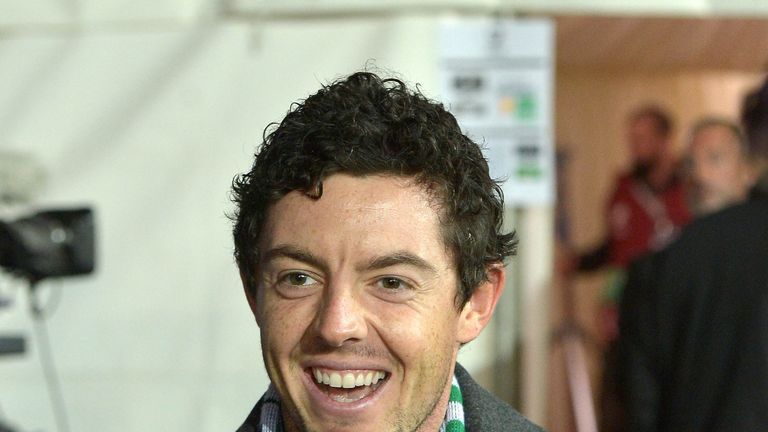 Rory McIlroy attended the Northern Ireland v Greece game in October